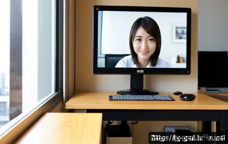웹캠의 프레임 속도와 해상도 선택 가이드 - Photorealistic home office scene in Japan, a Japanese professional adjusting a compact webcam mounte...